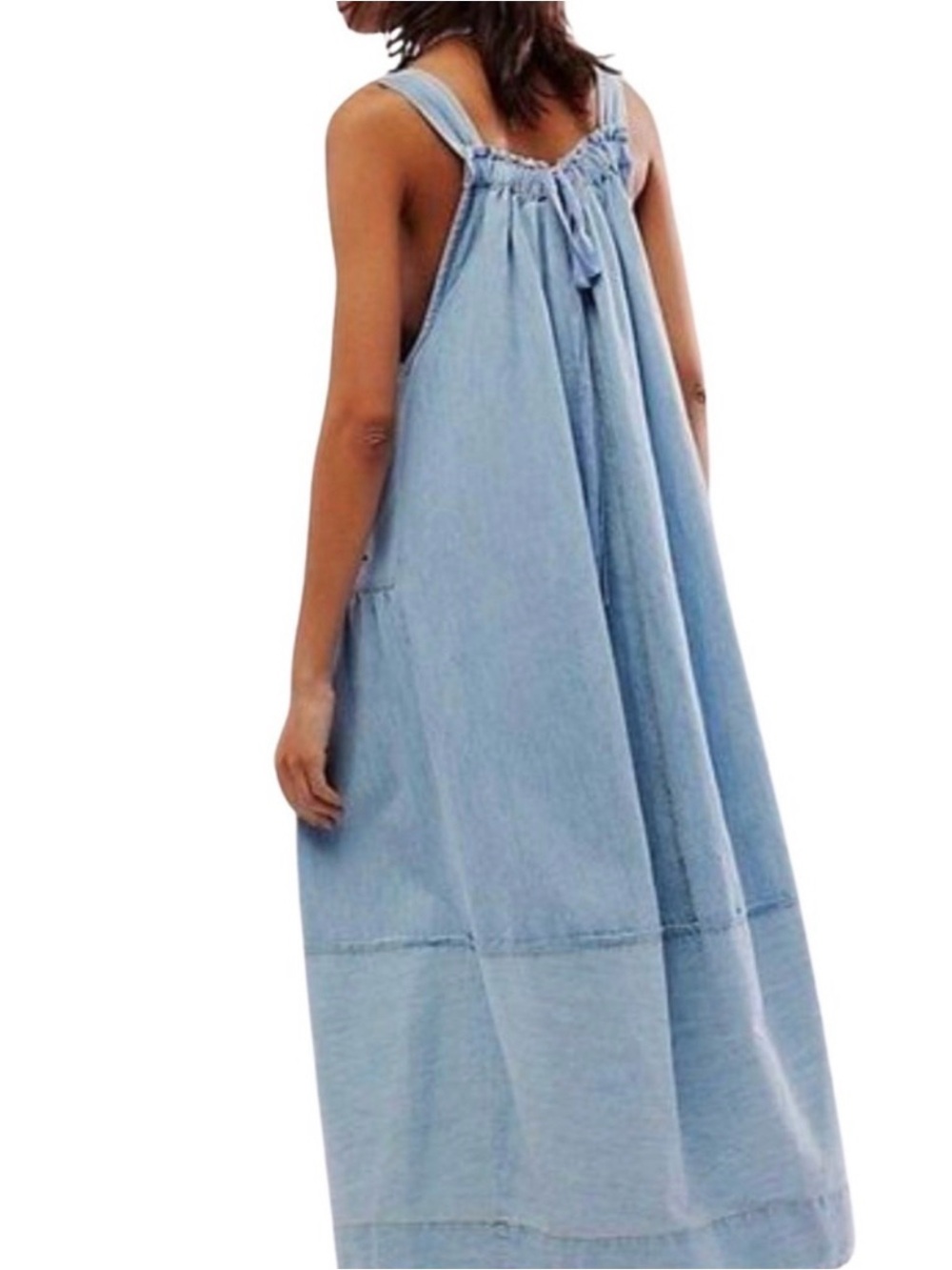 Free People Machu Denim Midi Barrel Dress - Picture 2 of 4
